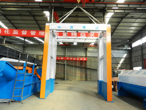 中锐环保生产的龙门式洗轮机销往全国各地